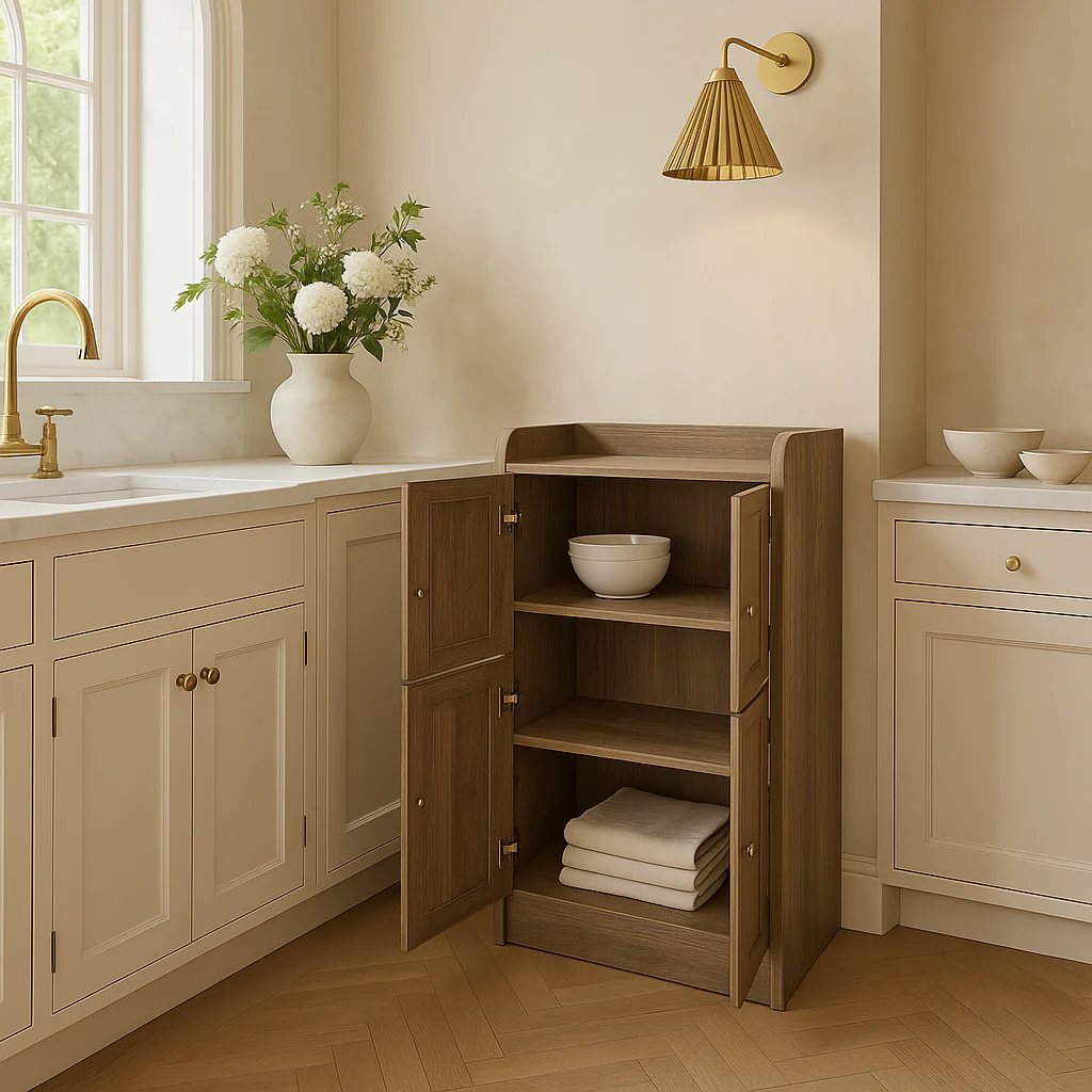 Unbranded Dark Oak Ready-to-Assemble Kitchen Cabinet - 23.6" W x 10.6" D x 39.3" H - Image 4