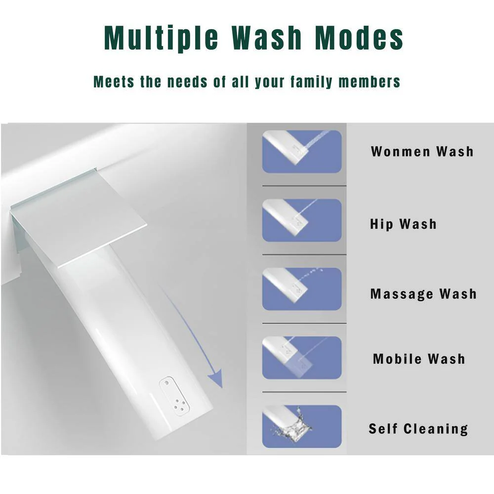 Unbranded Luxury Intelligent Smart Toilet 1.28 GPF in White with Auto Open/Close Feature - Image 5
