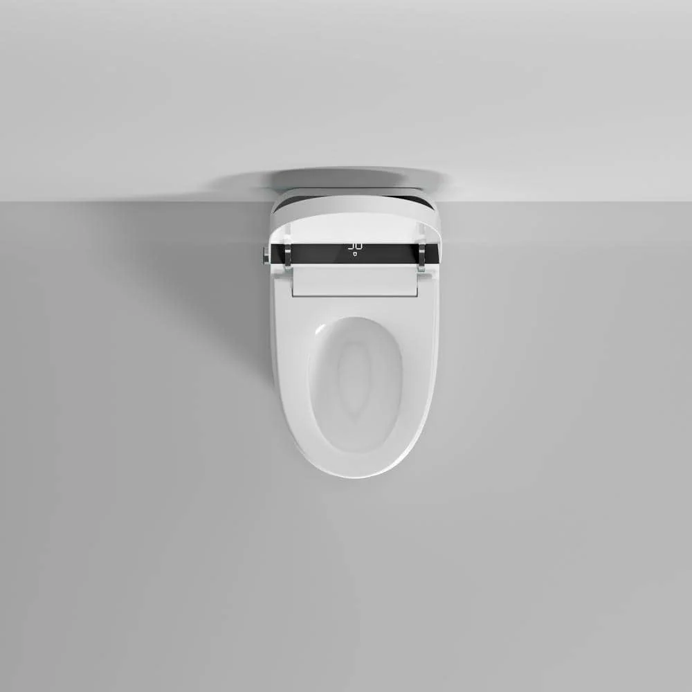 Unbranded Modern Smart Toilet with Built-In Bidet Seat, 1.28 GPF, White, Auto Open/Close - Image 9