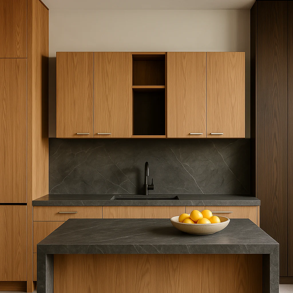 Unbranded Natural Oak 4-Door Wall Kitchen Cabinet, Ready to Assemble - Image 3