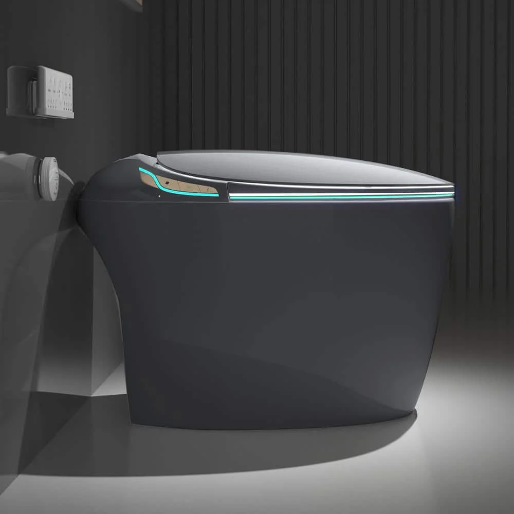 Unbranded Oblong Smart Toilet Bidet in Gray with Advanced Features - Image 5