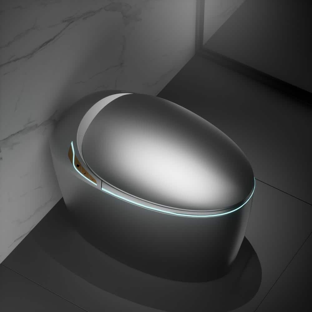 Unbranded Oblong Smart Toilet Bidet in Gray with Advanced Features - Image 6