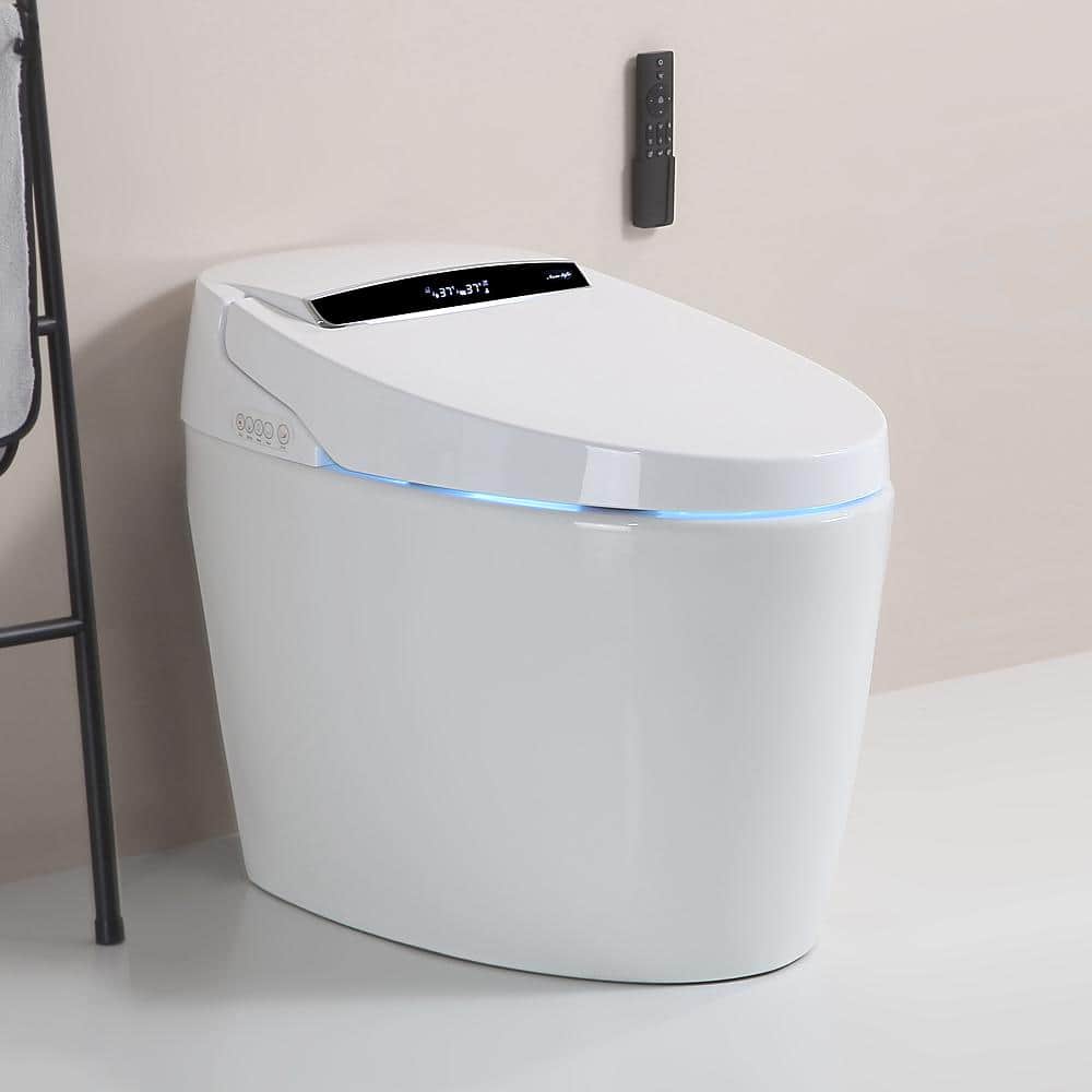 Unbranded Smart Bidet Toilet with Remote Control and Deodorizing Features - White - Image 2