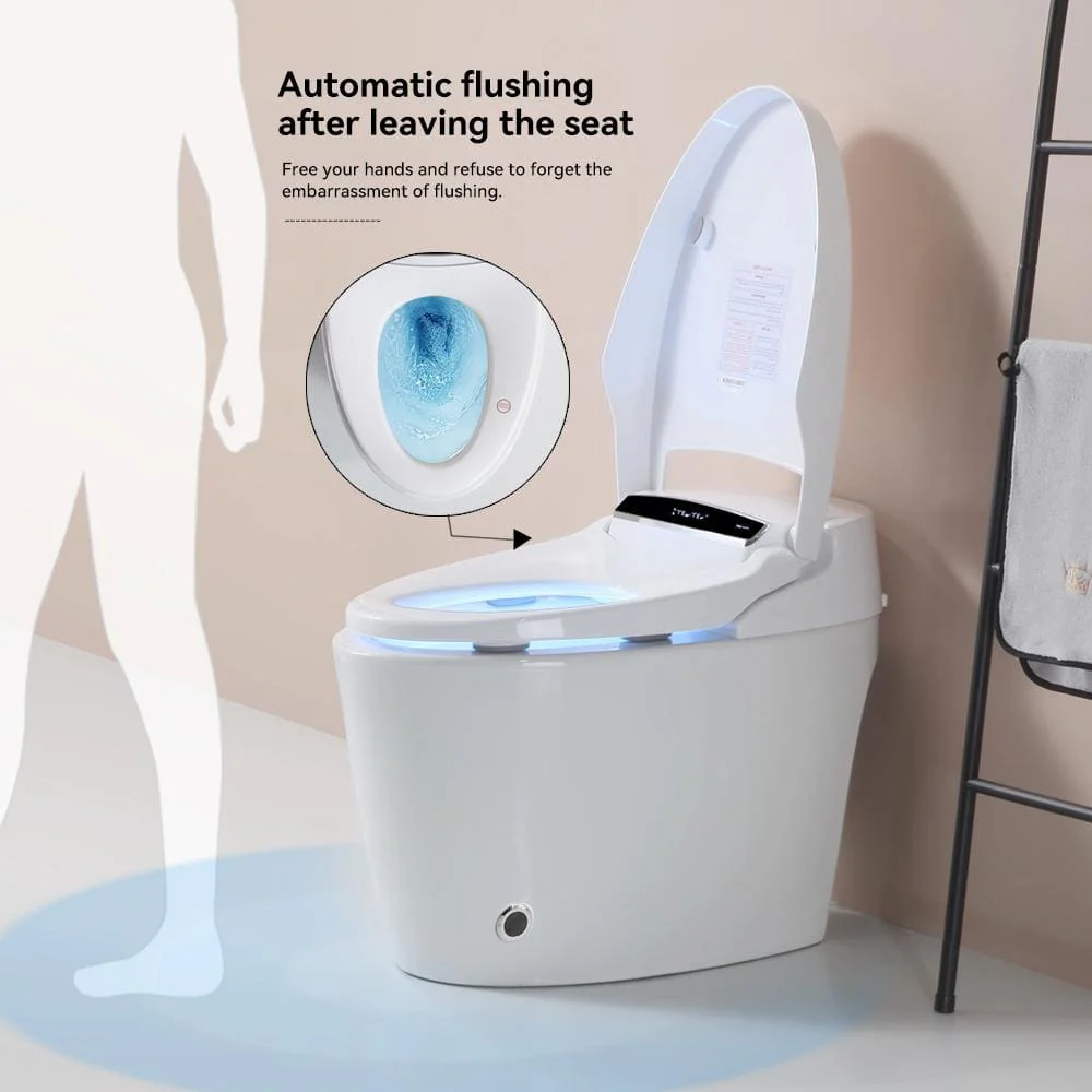 Unbranded Smart Bidet Toilet with Remote Control and Deodorizing Features - White - Image 4