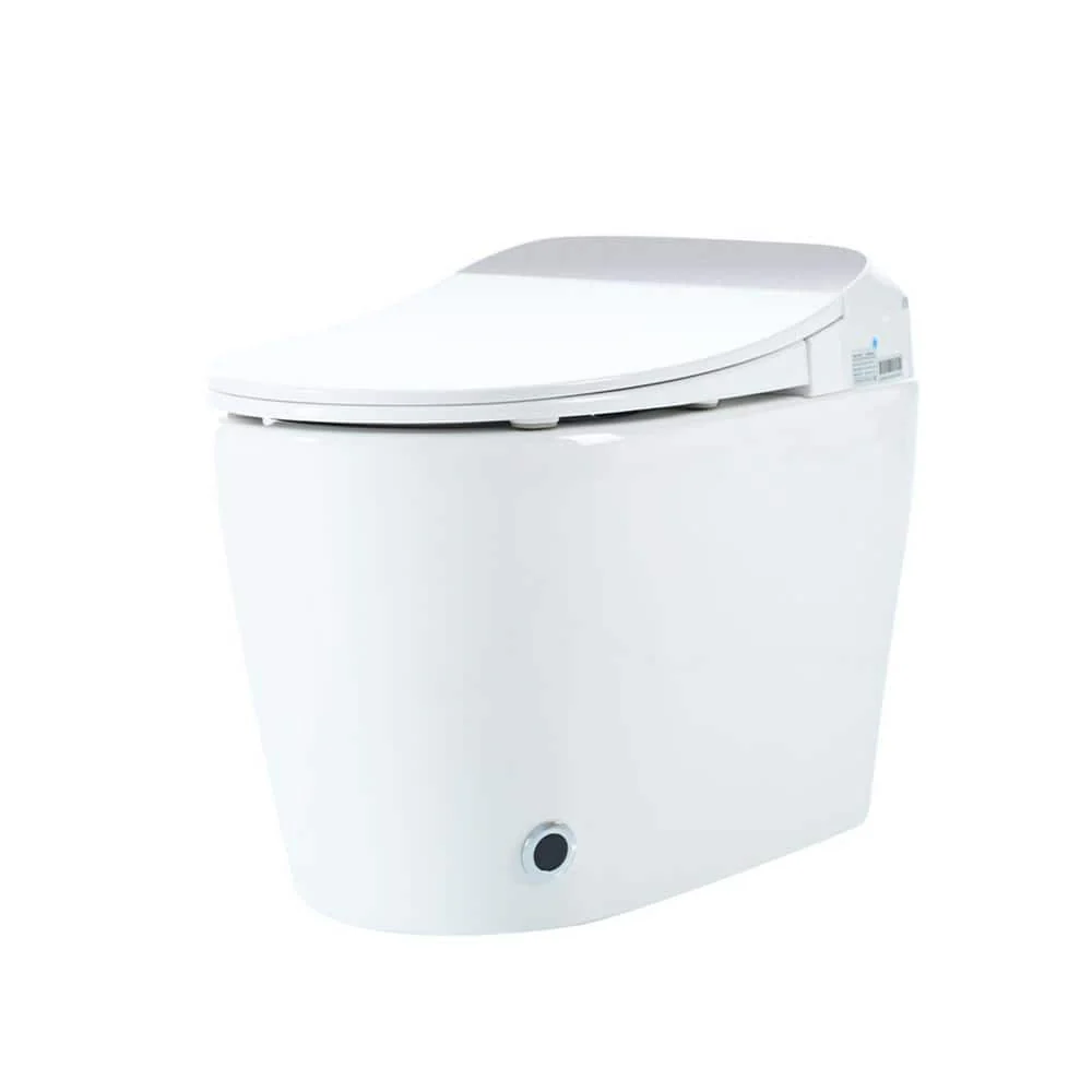 Unbranded Smart Round Toilet with Heated Seat & Foot Sensor Flush
