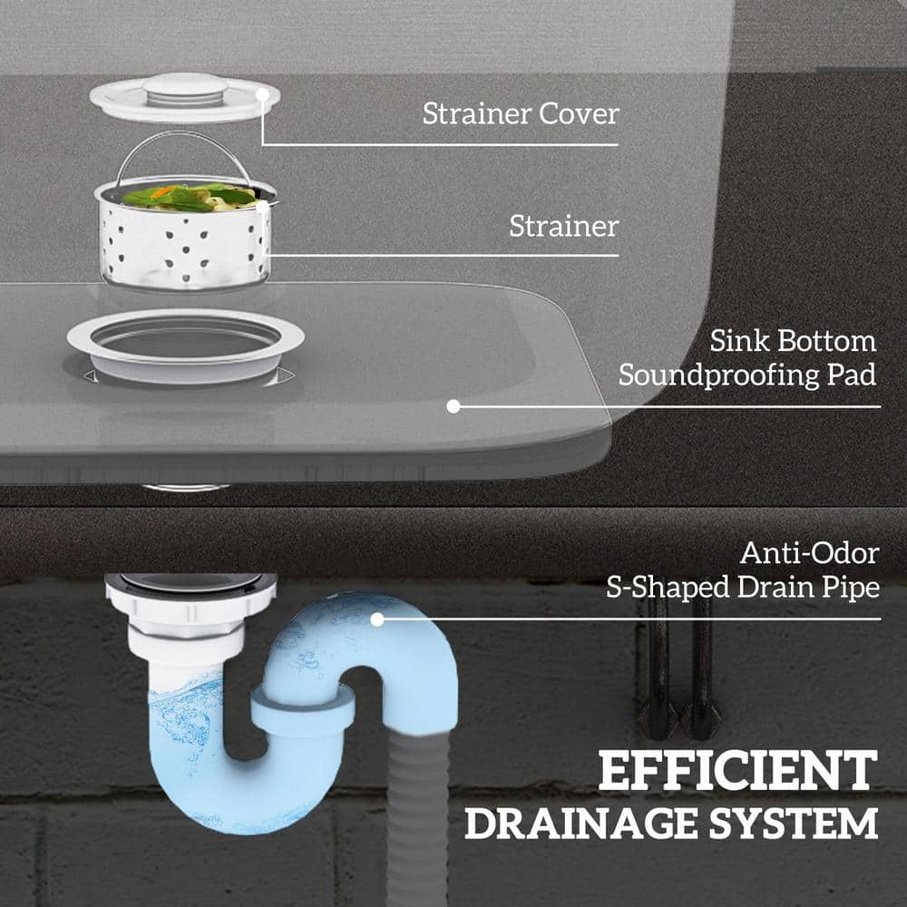 Unbranded Stainless Steel Freestanding Utility Sink with Dual Water Pipes and Storage - Image 3
