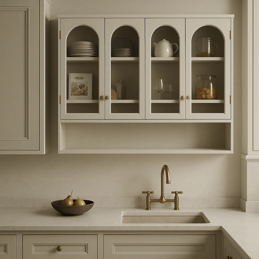 Unbranded Wall-mounted Kitchen Cabinet with Glass Doors, White, 47.25 in. W x 9.05 in. D x 27.55 in. H - Image 3