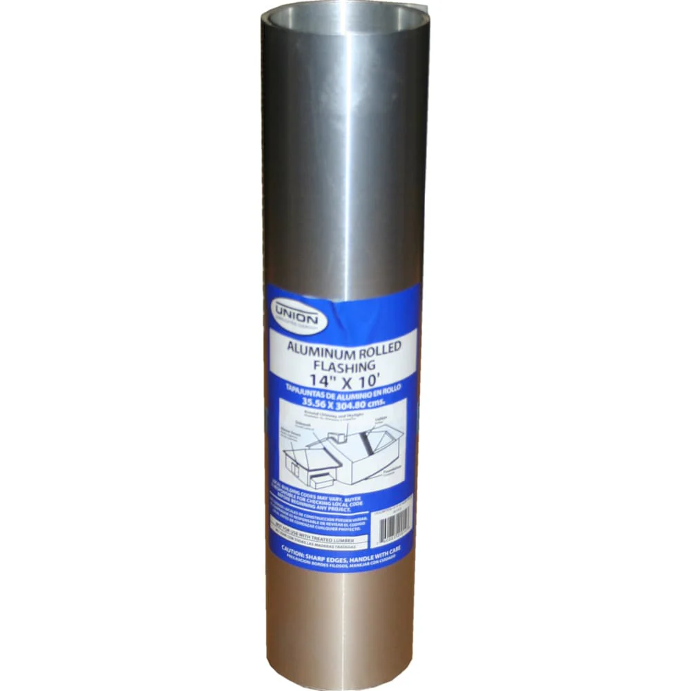 Union Corrugating 14-in x 10-ft Silver Aluminum Roll Flashing, 0.0087-in Thick