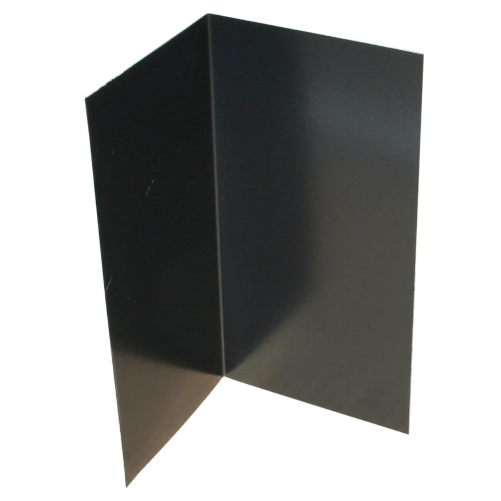 Union Corrugating 4-in x 8-in Black Galvanized Steel Step Flashing, 29-Gauge