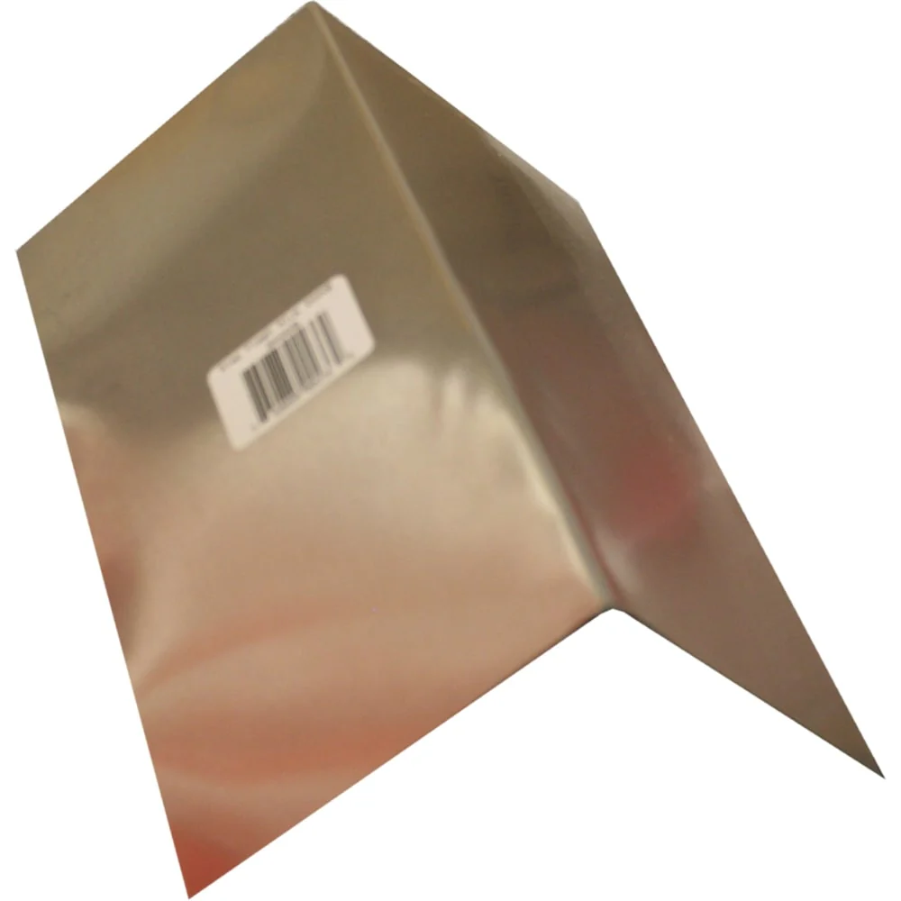 Union Corrugating 4-in x 8-in Silver Aluminum Step Flashing, Pre-Bent 90°
