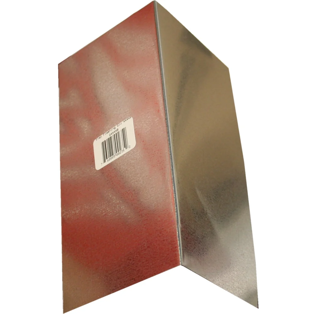 Union Corrugating 4-in x 8-in Silver Galvanized Steel Step Flashing (Pre-Bent 90°)