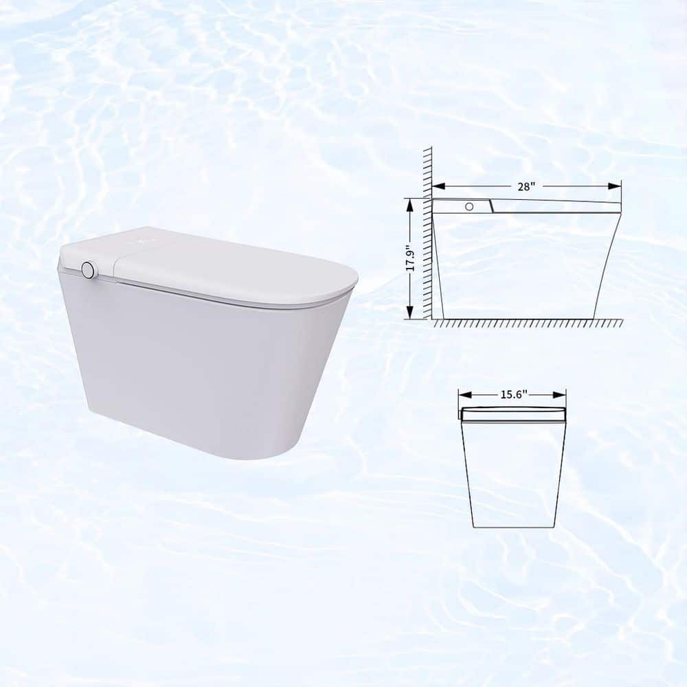UPIKER 12" 1-piece Smart Elongated Toilet with Heated Seat and Auto Flush - Image 4