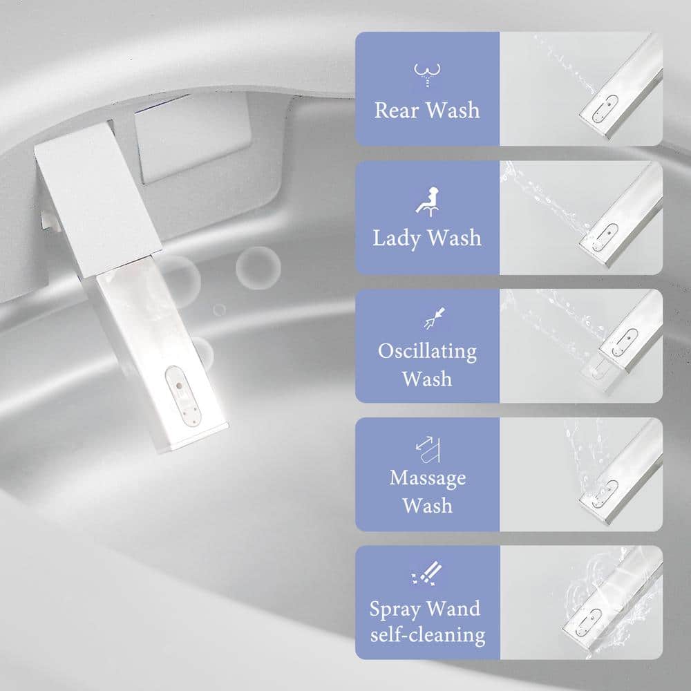 UPIKER 12-in-1 Smart Elongated Bidet Toilet with Heated Seat and Auto Flush - Image 6