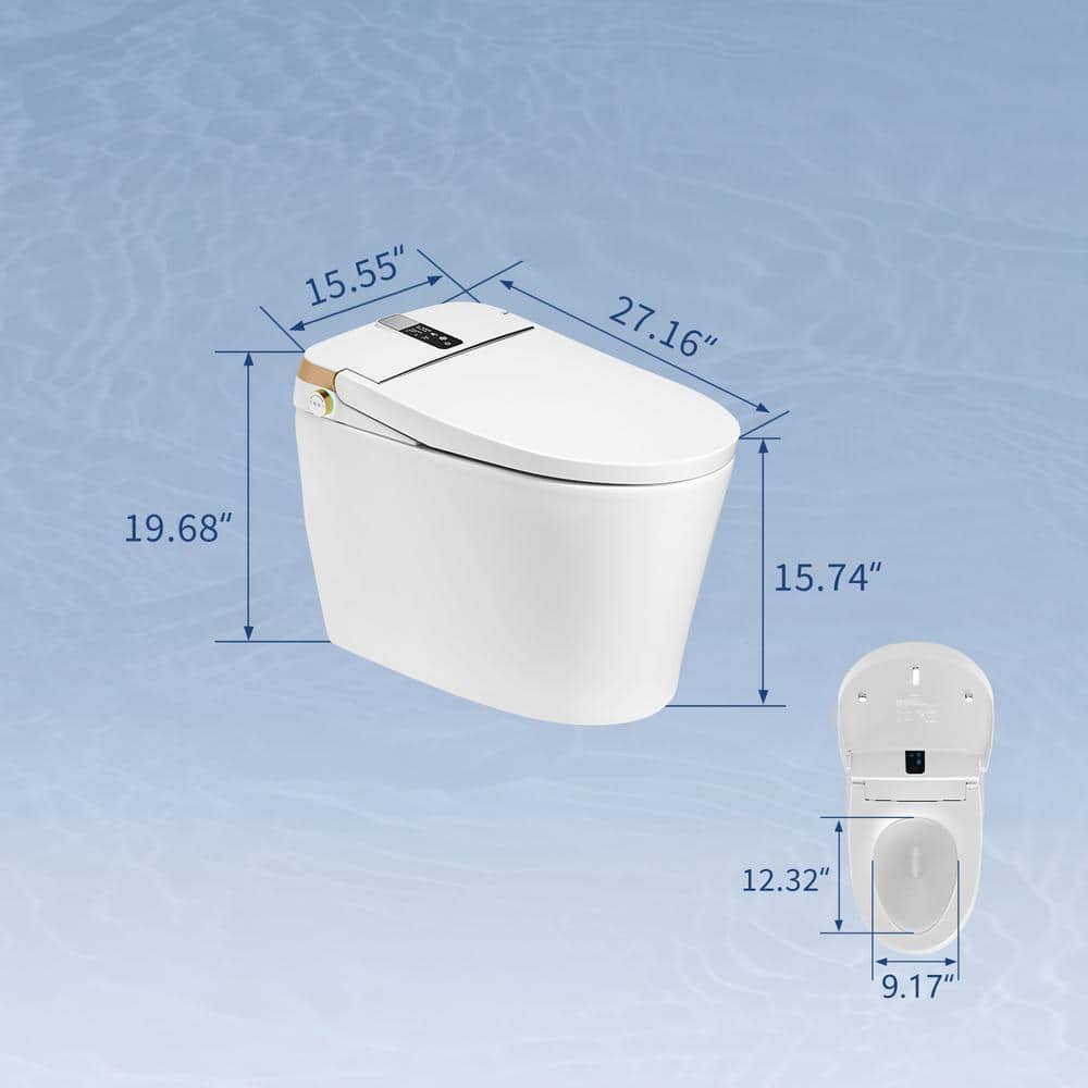 UPIKER 12-in-1 Smart Elongated Bidet Toilet with Heated Seat and Auto Flush - Image 8