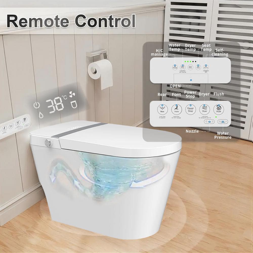 UPIKER 12-in-1 Smart Toilet with Heated Seat, Auto Flush, and Night Light - Image 10