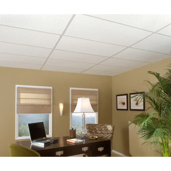 USG Ceilings 4-ft x 2-ft White Mineral Fiber Drop Ceiling Plank (8-Pack, 64-sq ft / Case) - Image 2