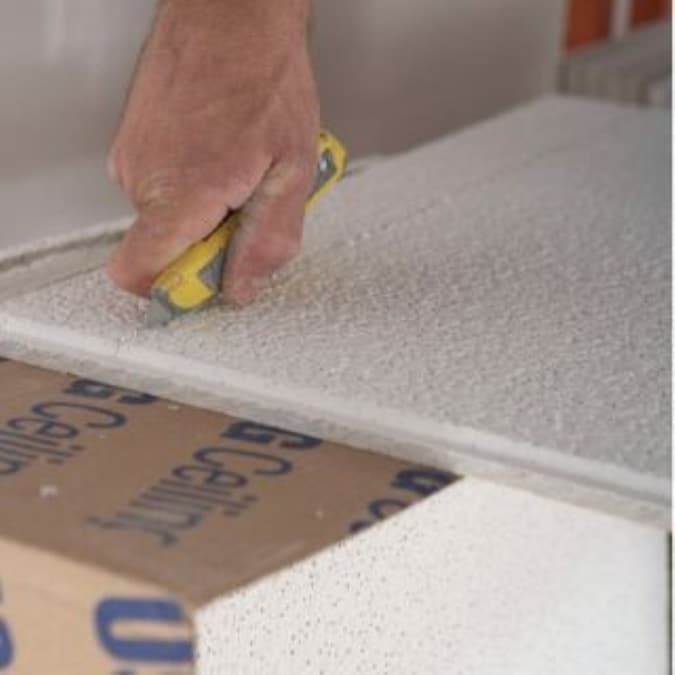 USG Ceilings 4-ft x 2-ft White Mineral Fiber Drop Ceiling Tile (4-Pack, 32-sq ft / Case) - Image 4