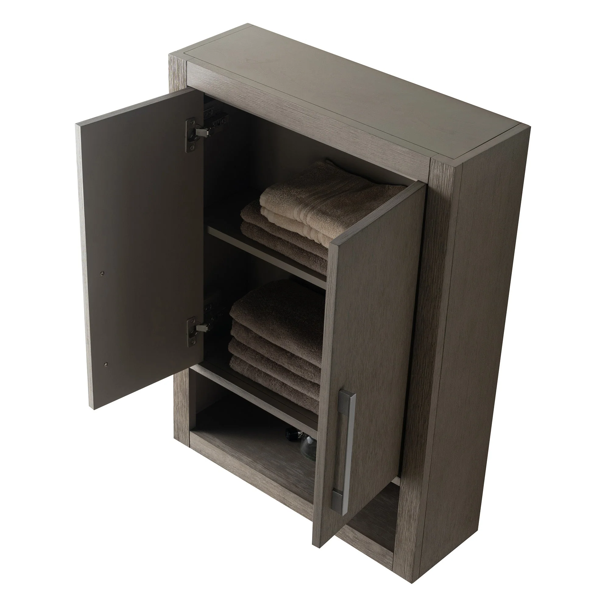 Vanity Art 24 in. W x 8 in. D x 33 in. H Bathroom Storage Wall Cabinet in Driftwood Gray - Image 2