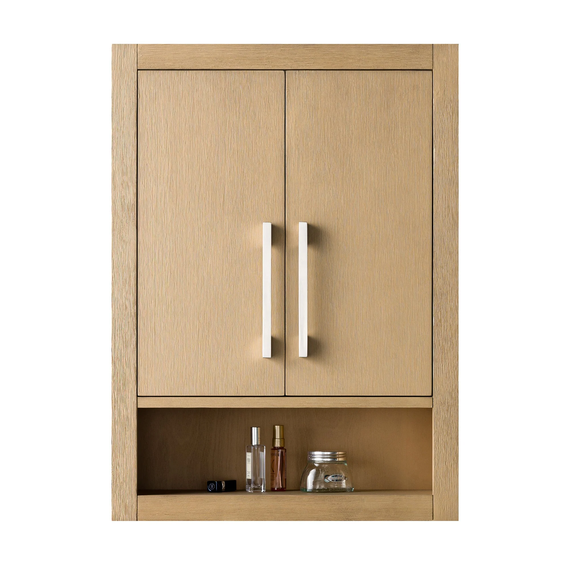Vanity Art 24 in. W x 8 in. D x 33 in. H Bathroom Storage Wall Cabinet in Natural Oak (Golden Brushed)