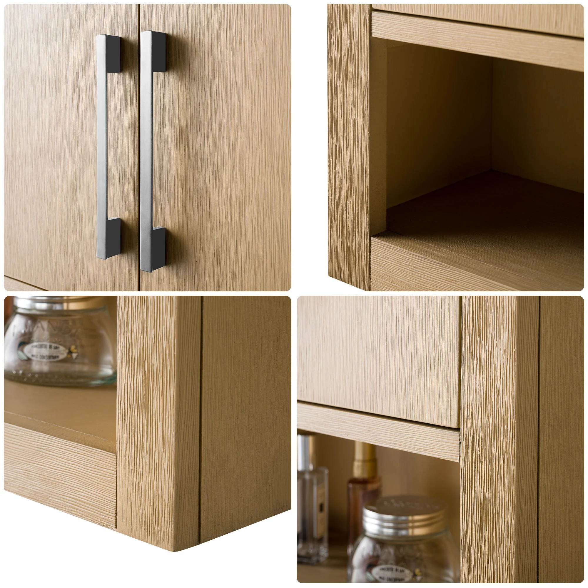 Vanity Art 24 in. W x 8 in. D x 33 in. H Bathroom Storage Wall Cabinet in Natural Oak (Golden Brushed) - Image 6