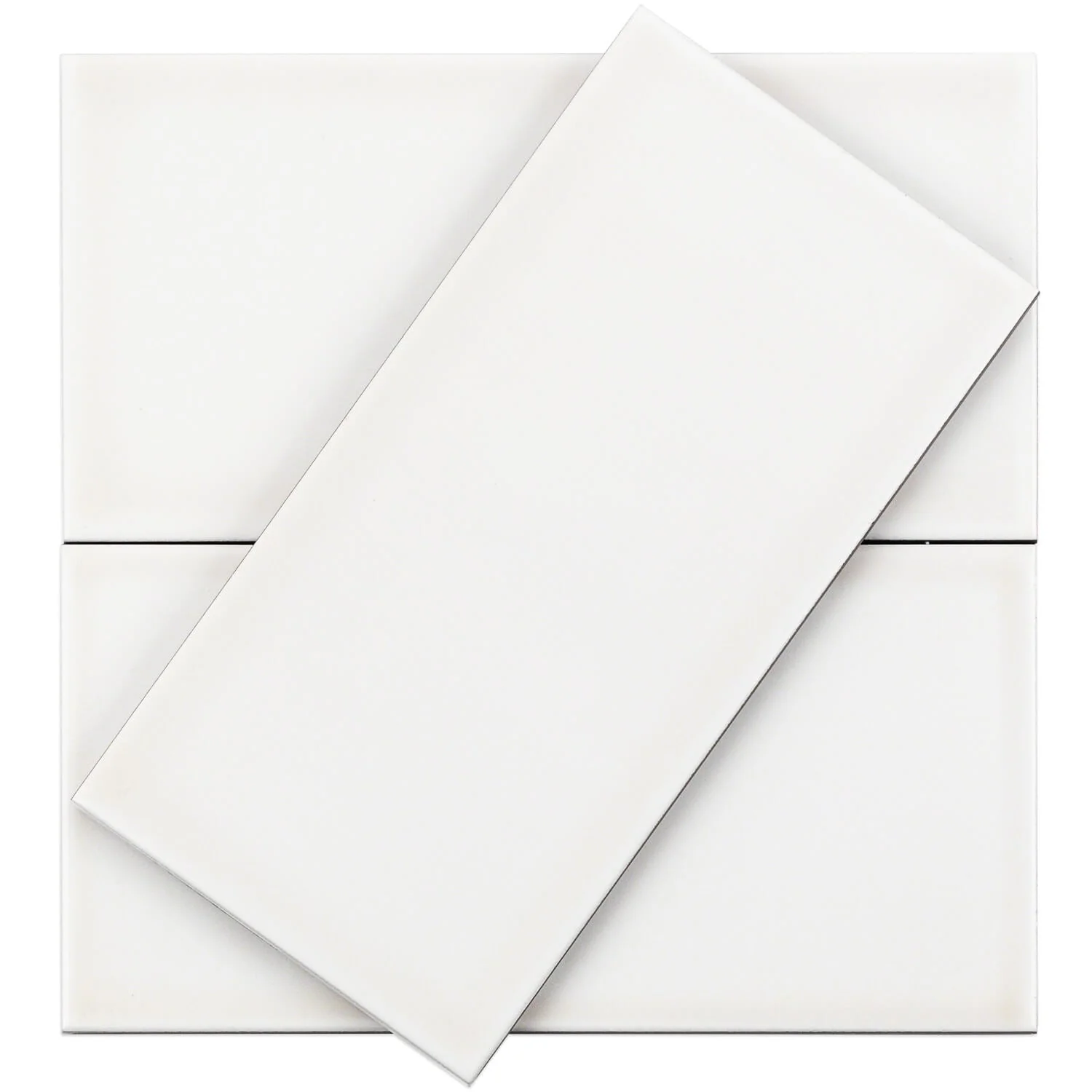 Vector Hueso White 4x8 Polished Ceramic Subway Tile - Image 4