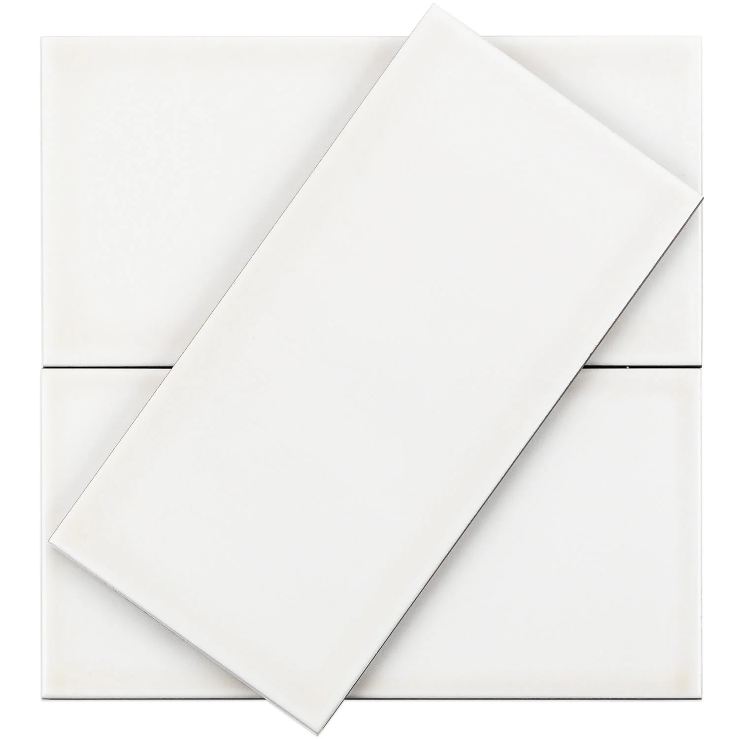 Vector Hueso White 4x8 Polished Ceramic Subway Tile - Lux Tile - Image 4
