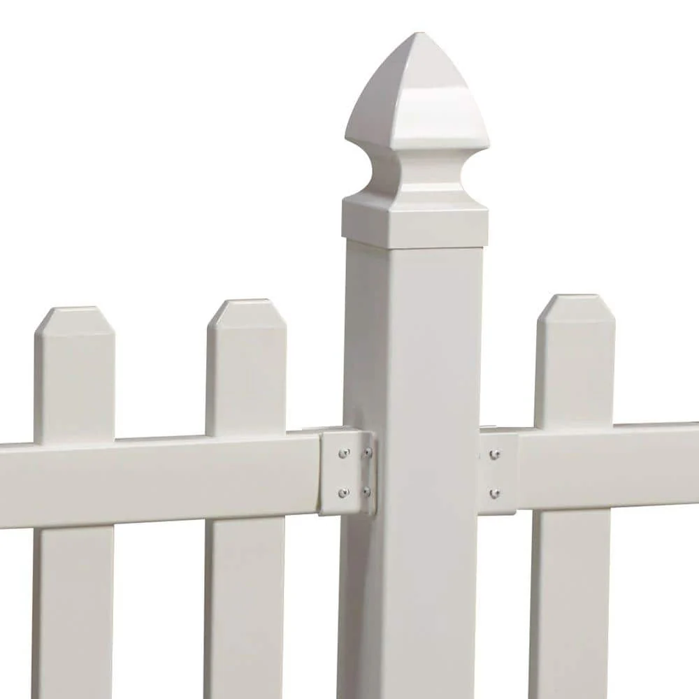 Veranda Glendale White Vinyl Spaced Picket Fence Panel - Image 5