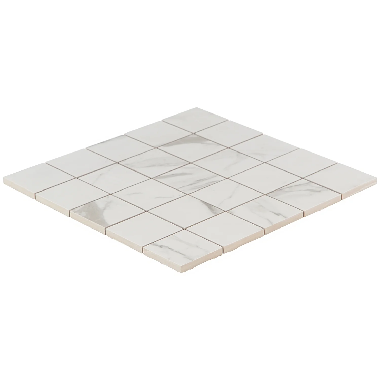 Versilia Statuario Matte Porcelain Mosaic Tile - 2x2 - Image 2