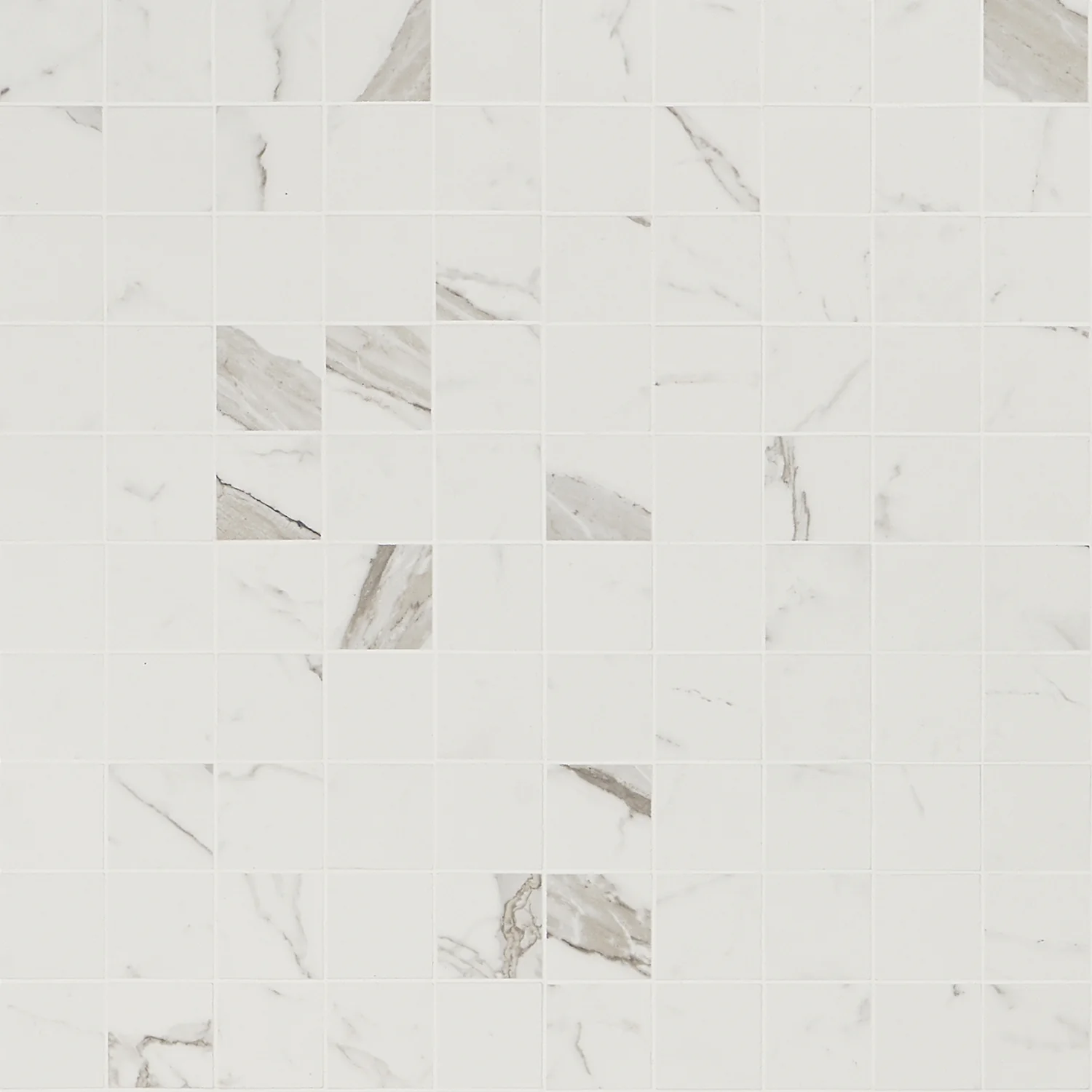 Versilia Statuario Matte Porcelain Mosaic Tile - 2x2 - Image 3