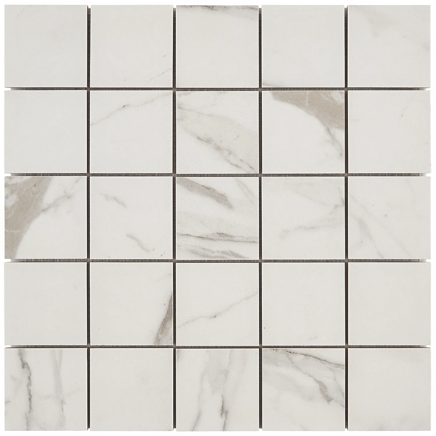 Versilia Statuario Matte Porcelain Mosaic Tile - 2x2 - Image 8