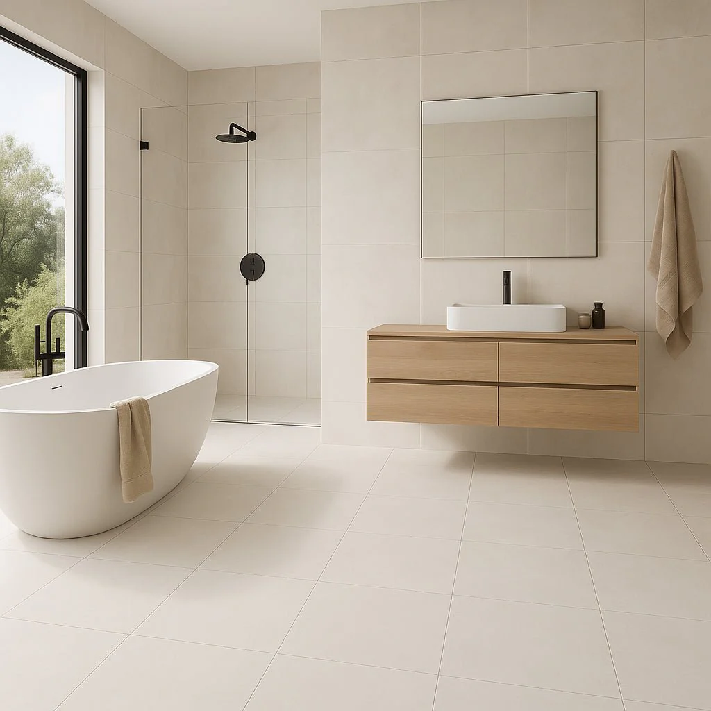 Vetta Elements Luxe Sand Matte Porcelain Tile - 24 x 24 Cement Look, Matte Finish - Image 2