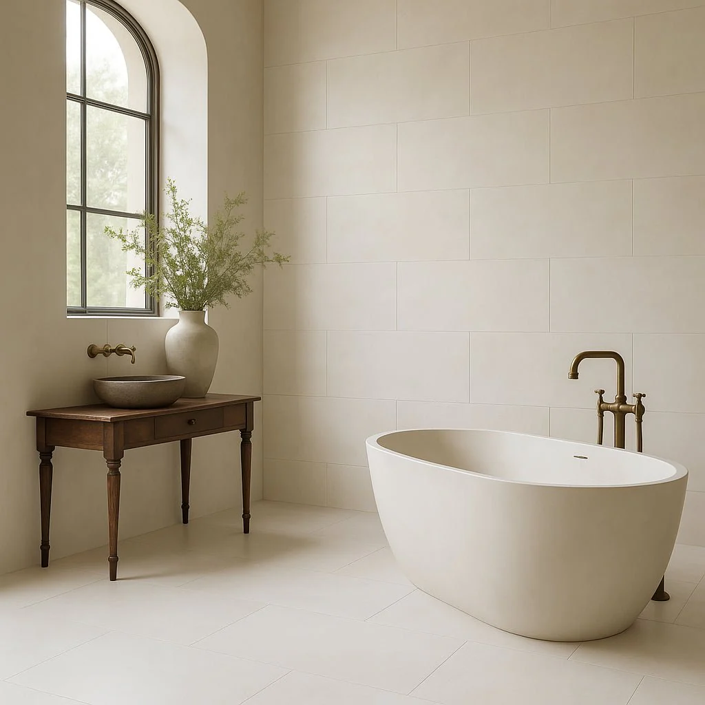 Vetta Elements Luxe Sand Matte Porcelain Tile - 24 x 48 Cement Look, Matte Finish, Indoor/Outdoor Use - Image 4