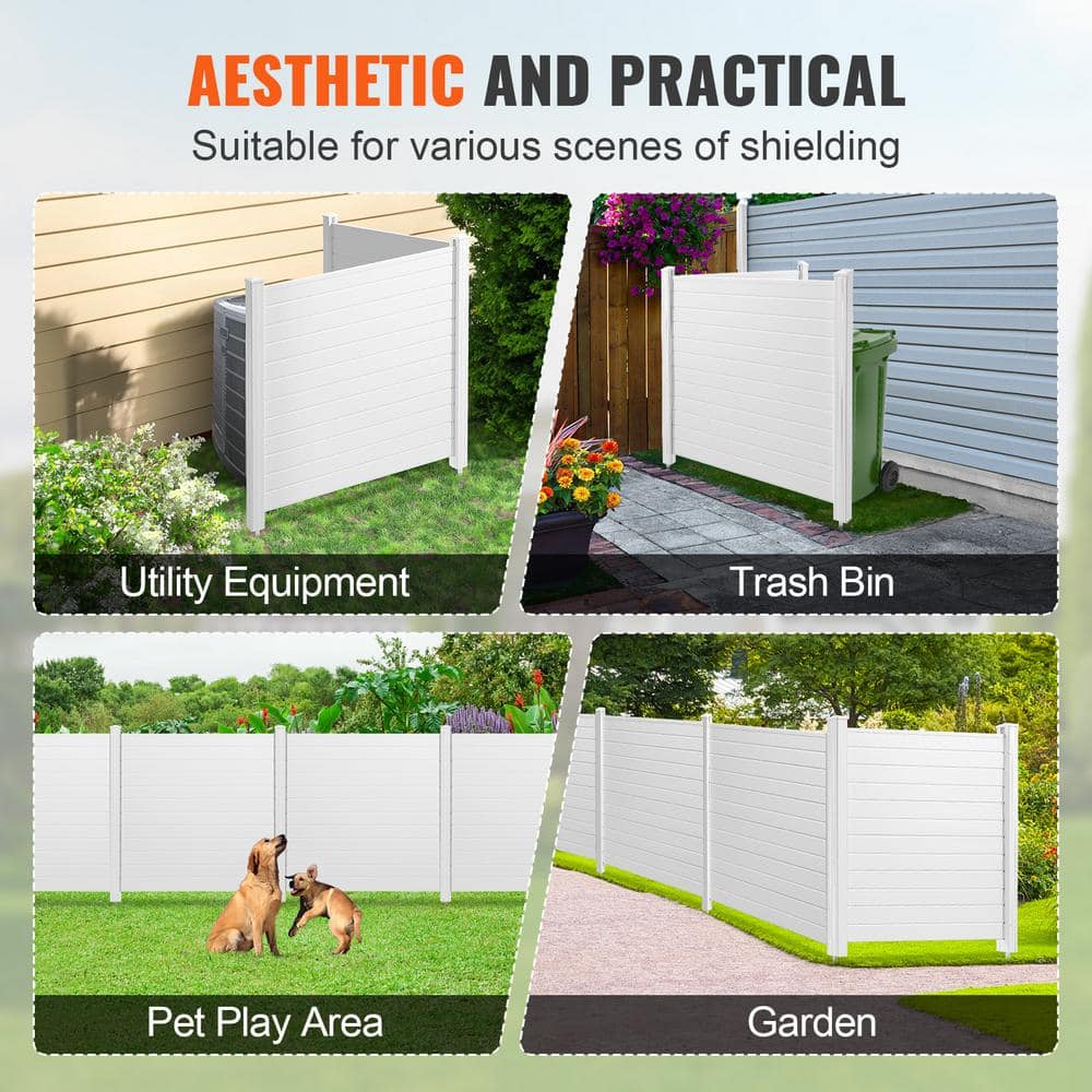 VEVOR Outdoor Privacy Screens 50"x50" Vinyl Air Conditioner & Pool Enclosure - Image 5