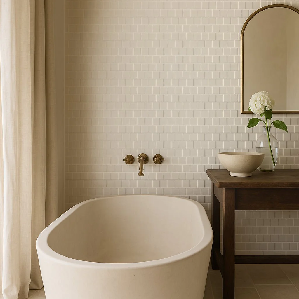 Villa Zellige Ivory Offset Matte Porcelain Mosaic Tile 12 x 12 - Image 4