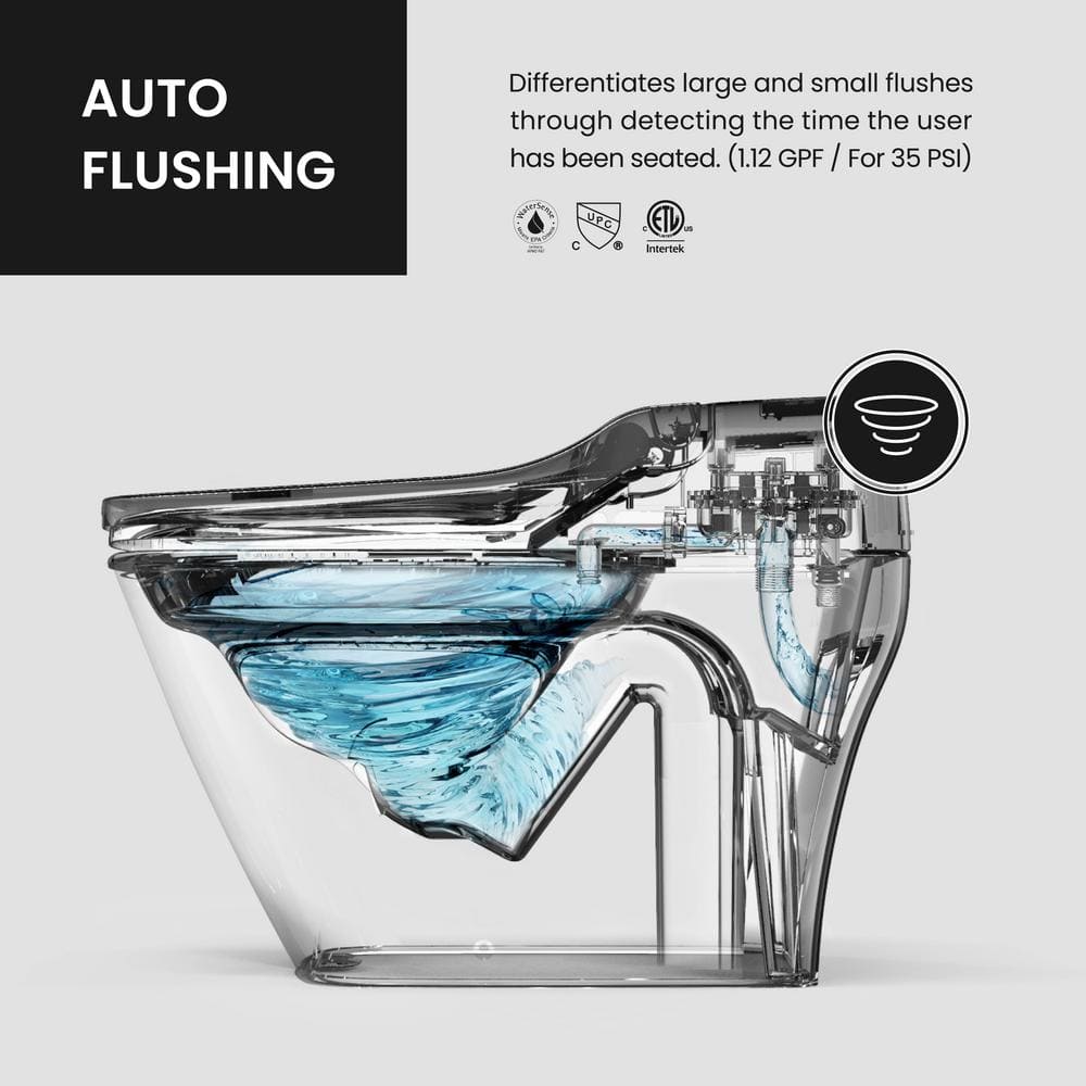 VOVO Stylement Tankless Smart Bidet One-Piece Toilet with UV LED Auto Flush & Heated Seat - Image 3