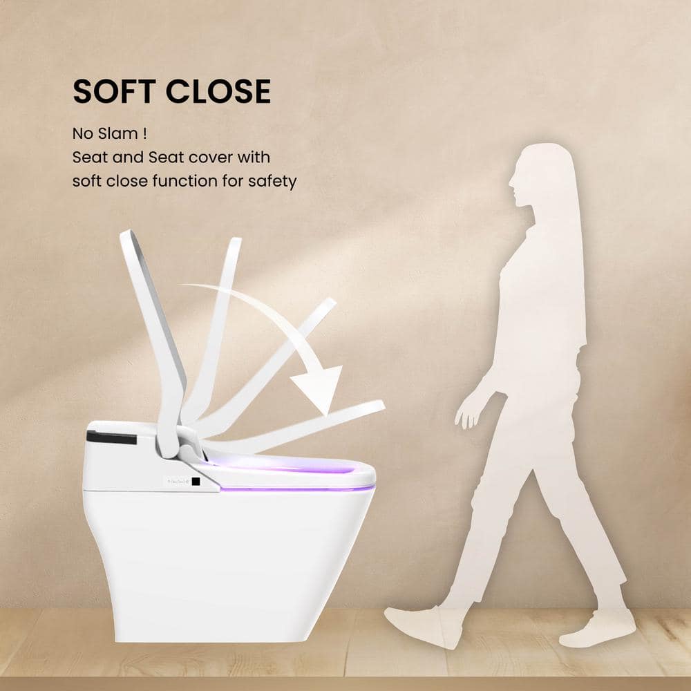 VOVO Stylement Tankless Smart Bidet One-Piece Toilet with UV LED Auto Flush & Heated Seat - Image 4