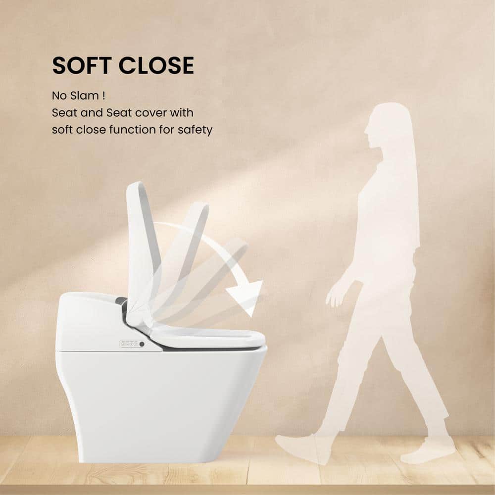 VOVO Stylement Tankless Smart Bidet Toilet with Auto Flush & Heated Seat - Image 4
