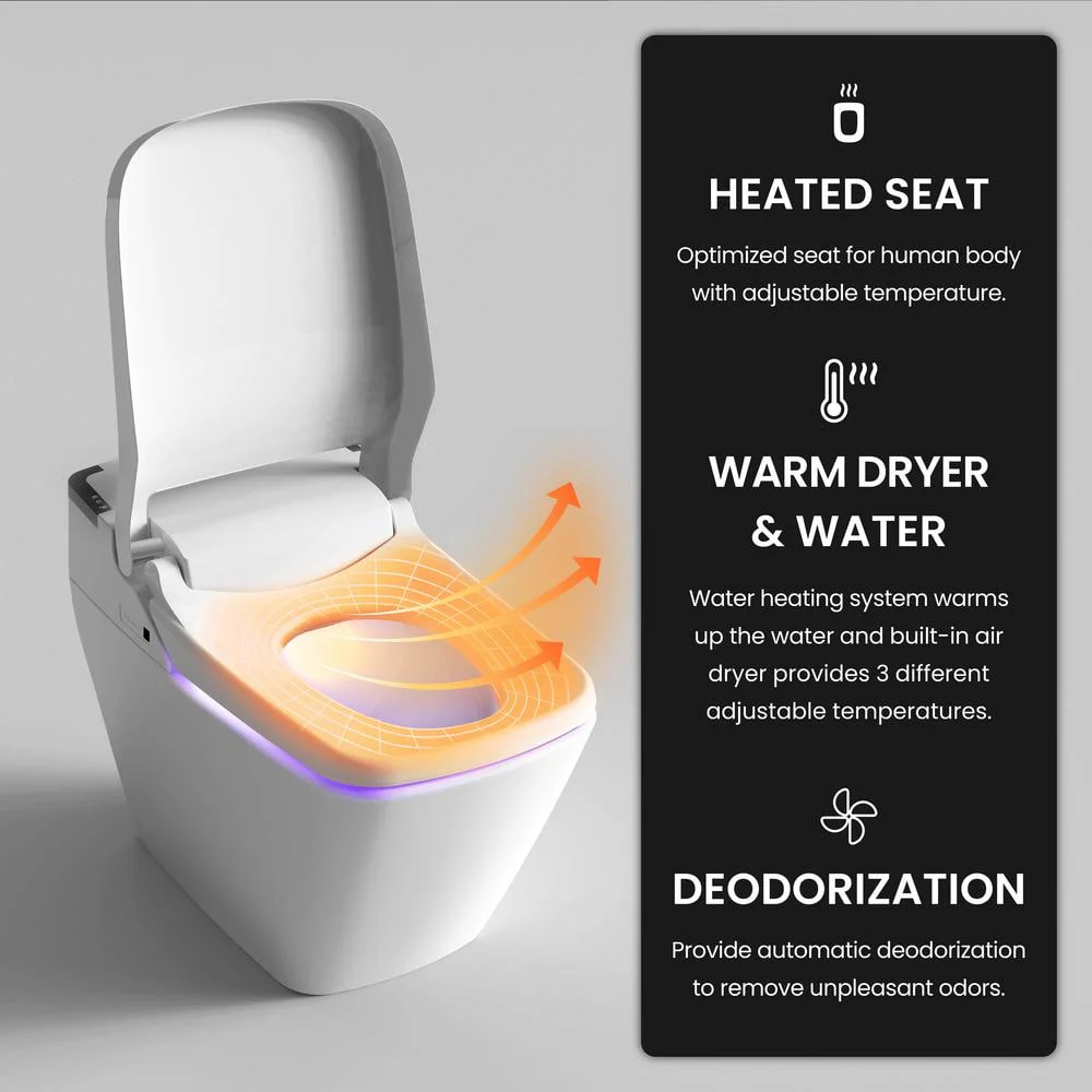 VOVO Stylement Tankless Smart Bidet Toilet with UV LED and Heated Seat - Image 5