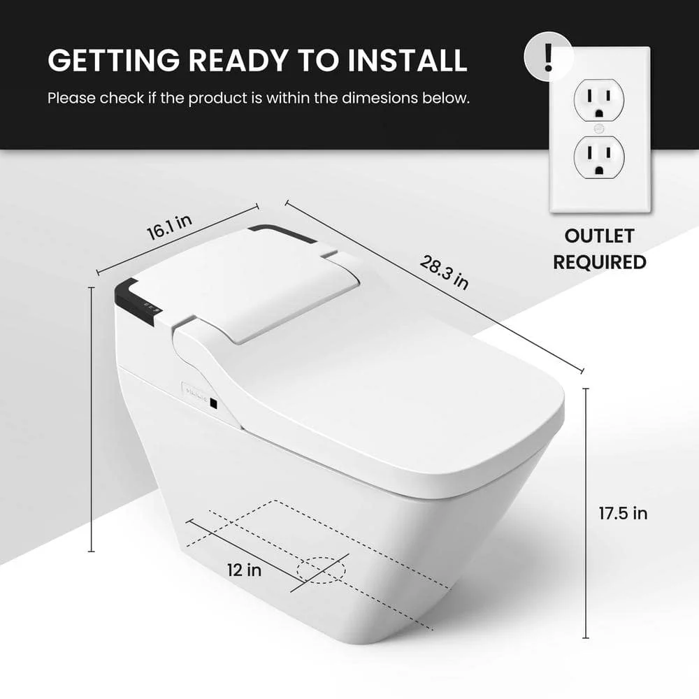 VOVO Stylement Tankless Smart Bidet Toilet with UV LED and Heated Seat - Image 8