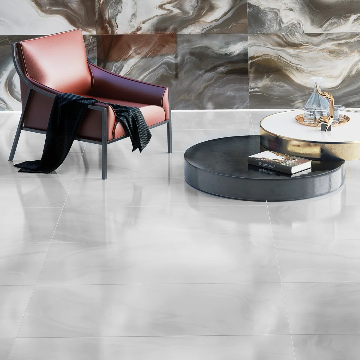 Waverly White 24x48 Polished Porcelain Tile - Lux Tile - Image 4
