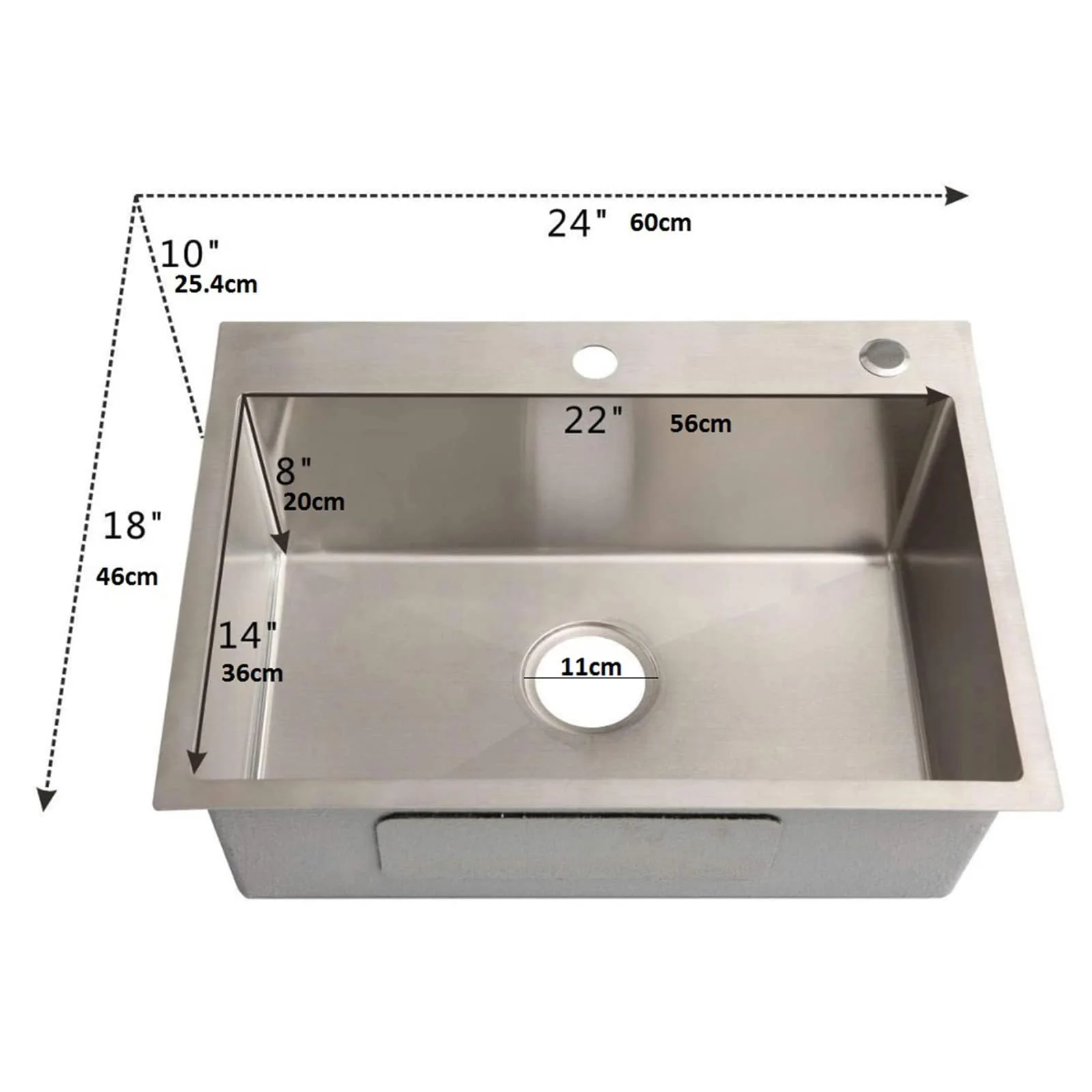 WELLFOR 24-in x 18-in White Freestanding Utility Tub with Faucet and Storage Cabinet - Image 11