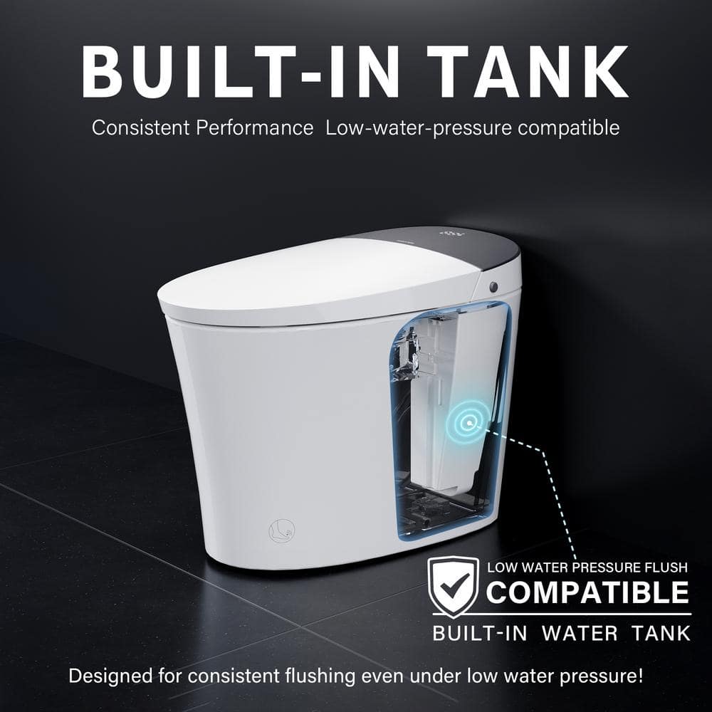 WELLFOR ARLO ADA Elongated LED Smart Bidet Toilet with Auto Open/Close/Flush - Image 5