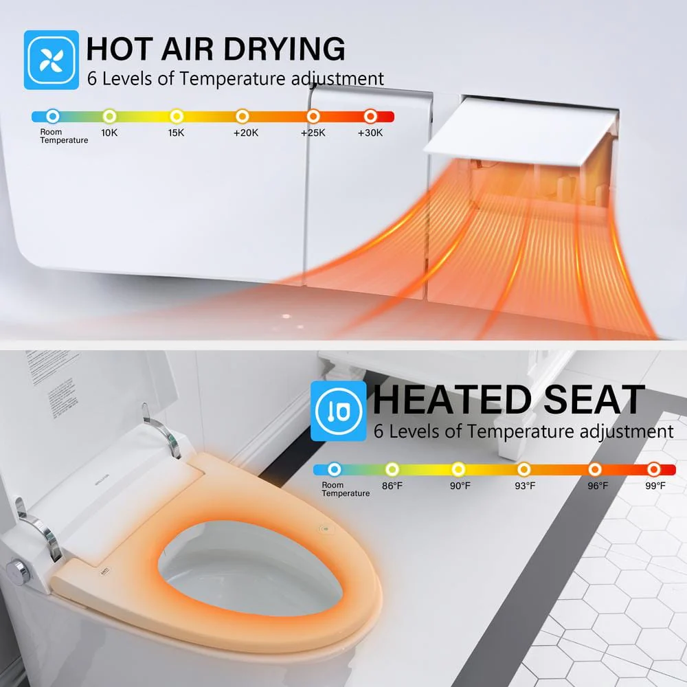 WELLFOR ELARA Smart Bidet Toilet with Built-in Tank and Auto Flush - Image 8