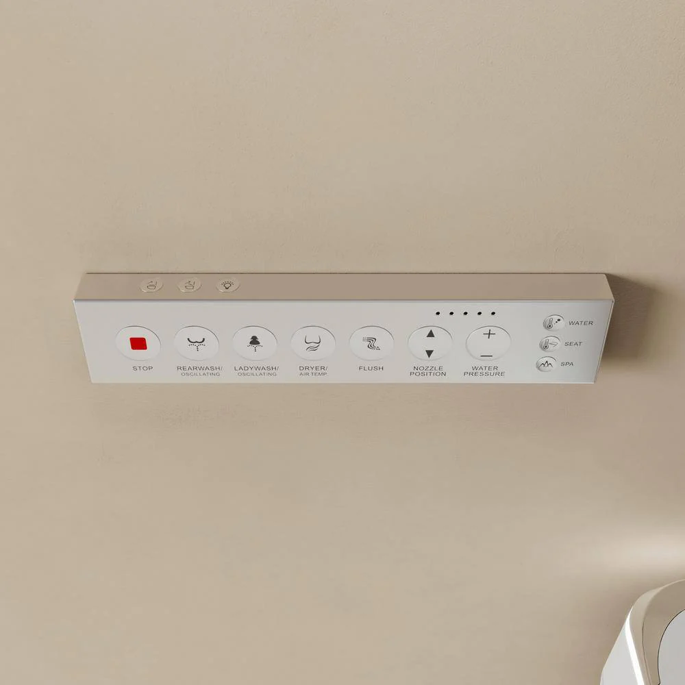 WELLFOR Elongated Dual Flush Smart Bidet Toilet in White with Auto Flush - Image 3