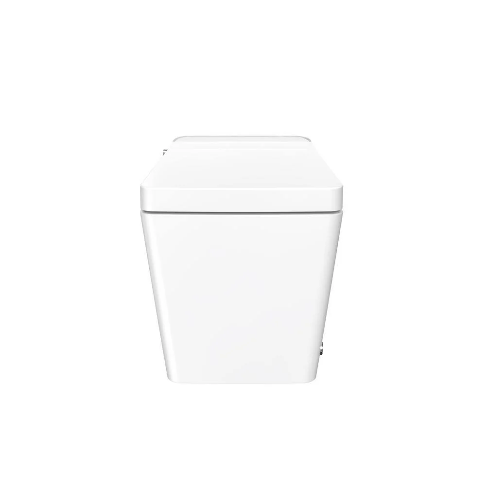 WELLFOR Elongated Dual Flush Smart Bidet Toilet in White with Auto Flush - Image 8
