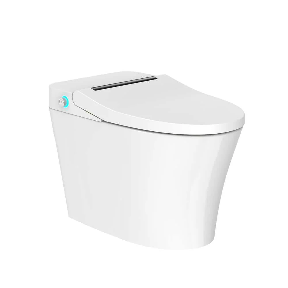WELLFOR Elongated Dual Flush Smart Bidet Toilet with Heated Seat – White