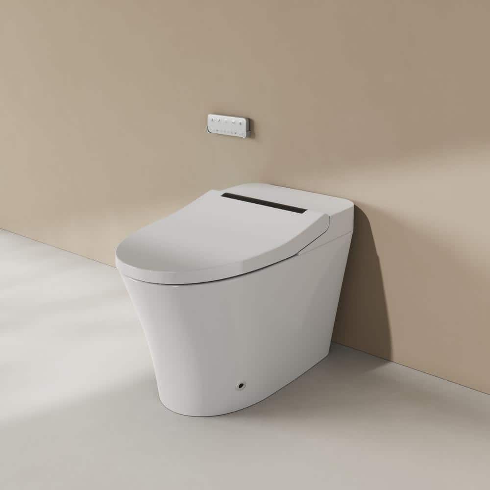 WELLFOR Elongated Dual Flush Smart Bidet Toilet with Heated Seat – White - Image 2