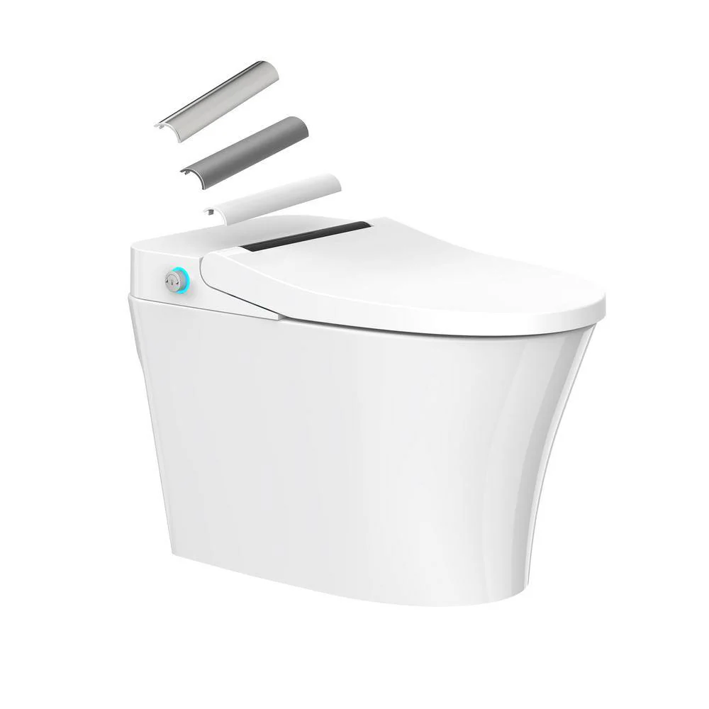 WELLFOR Elongated Dual Flush Smart Bidet Toilet with Heated Seat – White - Image 6