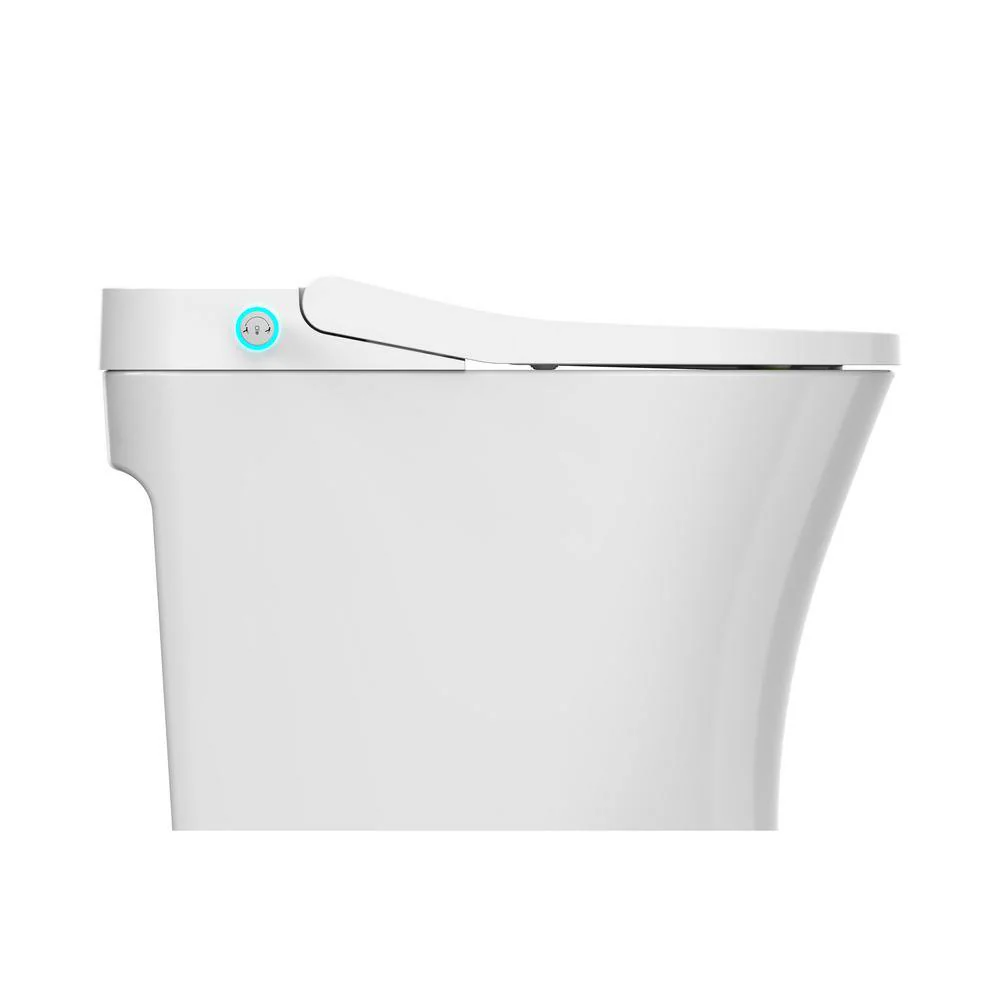 WELLFOR Elongated Dual Flush Smart Bidet Toilet with Heated Seat – White - Image 9