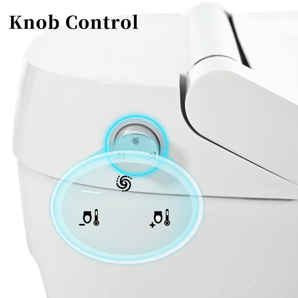 WELLFOR Elongated Smart Bidet Toilet 1.28 GPF with Heated Seat & Auto Flush - Image 3